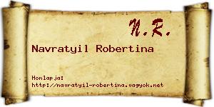 Navratyil Robertina névjegykártya